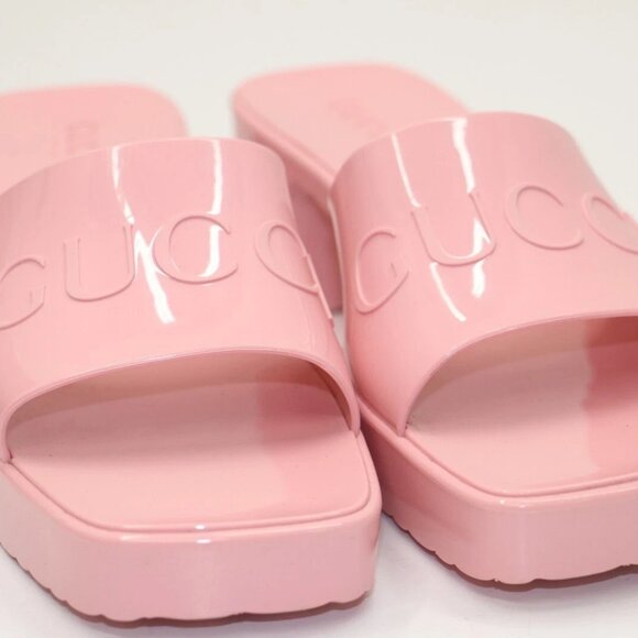 Gucci Rubber Platform Slide Sandals Wild Rose Women's EU 41 US 11 - Pink - Picture 15 of 16